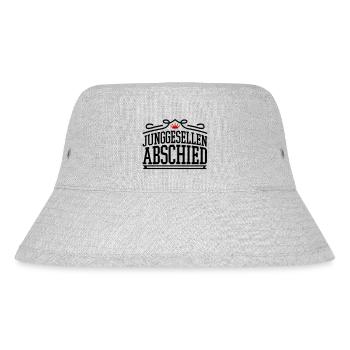 Junggesellen Abschied - Stanley/Stella recycelter Bucket Hat - Grau meliert - Vorne
