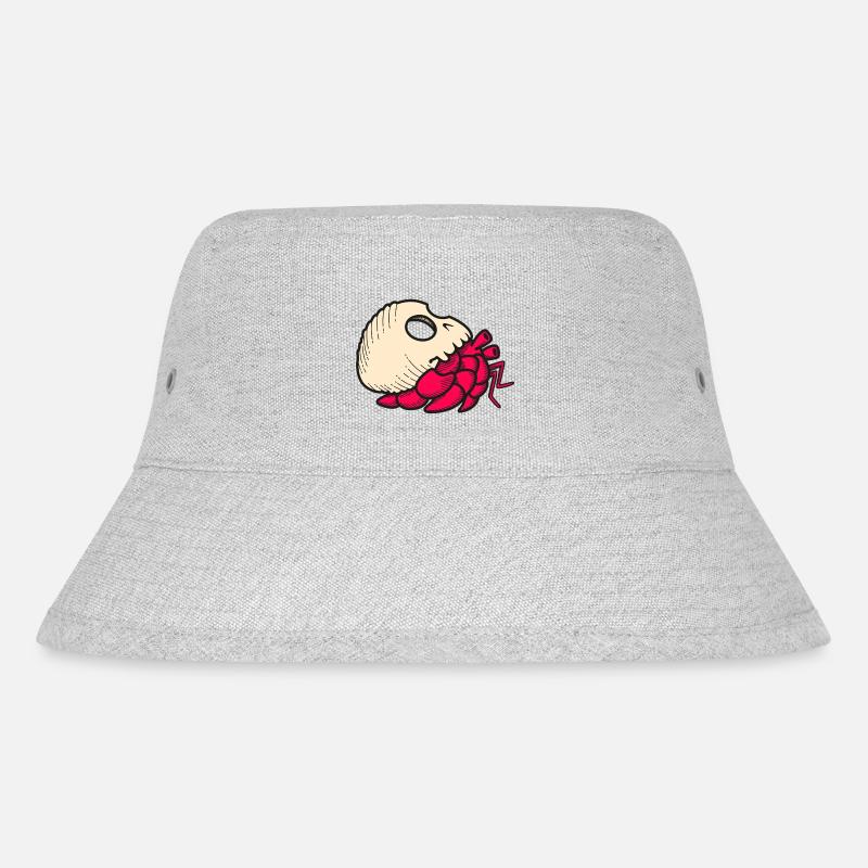 Hermit Skull - Stanley/Stella Recycled Bucket Hat - heather grey
