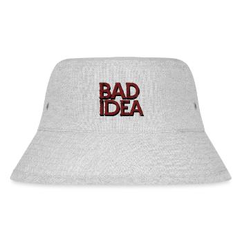 Bad Idea - Stanley/Stella recycelter Bucket Hat - Grau meliert - Vorne