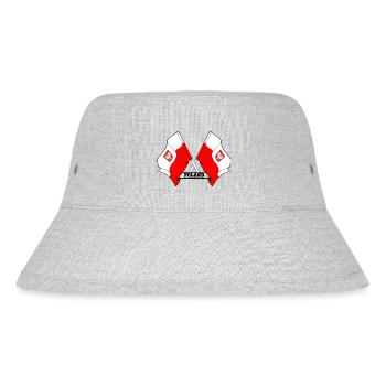 Poland Crossed Flags - Stanley/Stella Recycled Bucket Hat - heather grey - Front