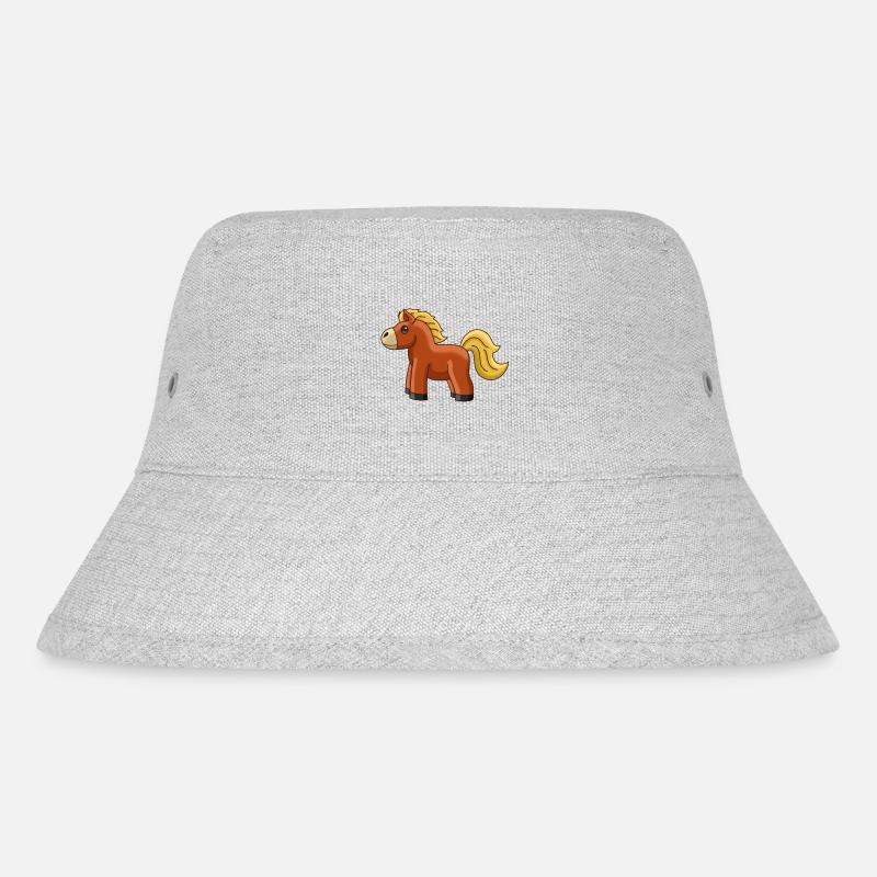 Süßes Pferdchen - Stanley/Stella recycelter Bucket Hat - Grau meliert