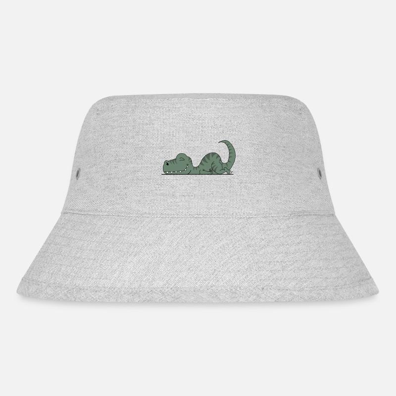 Müder Dinosaurier - Stanley/Stella recycelter Bucket Hat - Grau meliert