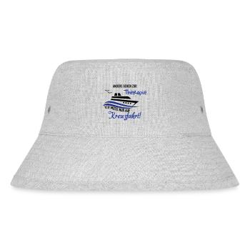 Therapie Kreuzfahrt - Stanley/Stella recycelter Bucket Hat - Grau meliert - Vorne