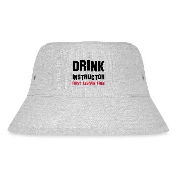 drink instructor - Stanley/Stella recycelter Bucket Hat - Grau meliert - Vorne