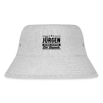 Mann Mythos Legende Jürgen - Stanley/Stella recycelter Bucket Hat - Grau meliert - Vorne