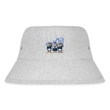 Ahoi Pinguine - Stanley/Stella recycelter Bucket Hat - Grau meliert - Vorne