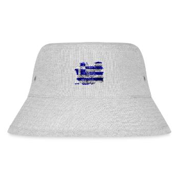 Griechenland Vintage Flagge - Stanley/Stella recycelter Bucket Hat - Grau meliert - Vorne