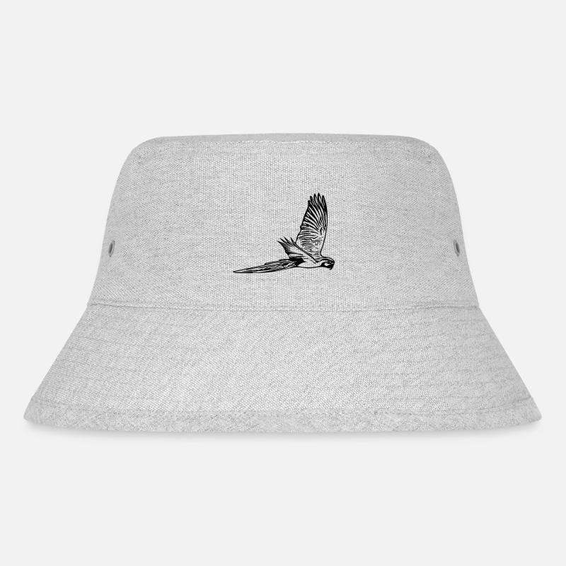 Papagei - Stanley/Stella recycelter Bucket Hat - Grau meliert