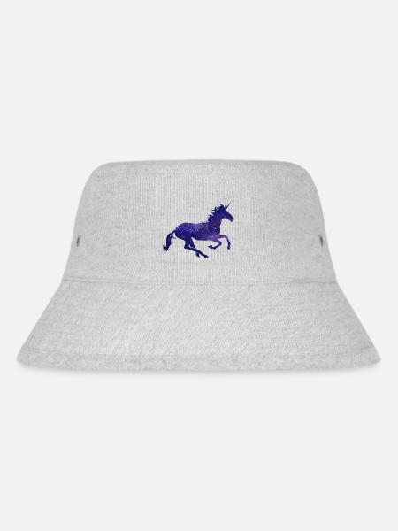 Einhorn Sterne Glitzer - Stanley/Stella recycelter Bucket Hat - Grau meliert
