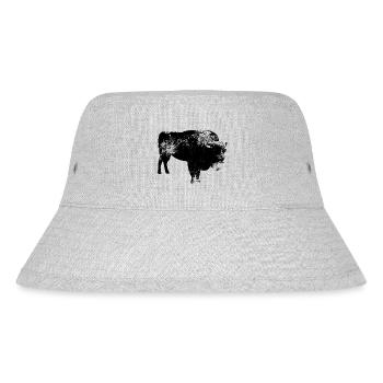 Rind Kuh - Stanley/Stella recycelter Bucket Hat - Grau meliert - Vorne