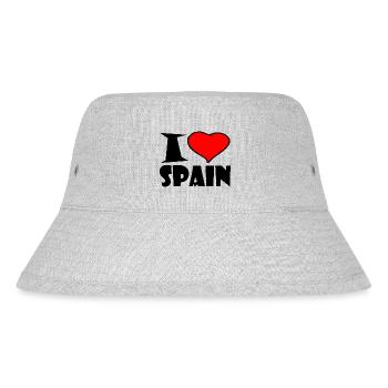 I love Spain - Stanley/Stella recycelter Bucket Hat - Grau meliert - Vorne