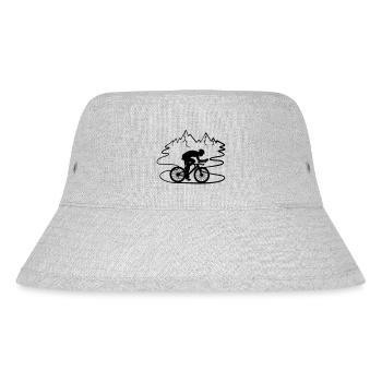 Ausflug Fahrrad Fahrer - Stanley/Stella recycelter Bucket Hat - Grau meliert - Vorne