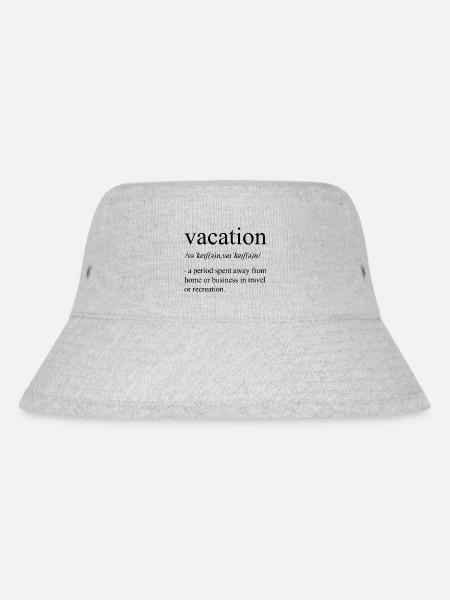 Vacation definition - Stanley/Stella Recycled Bucket Hat - heather grey
