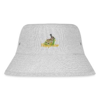 Happy Easter rabbit - Stanley/Stella Recycled Bucket Hat - heather grey - Front