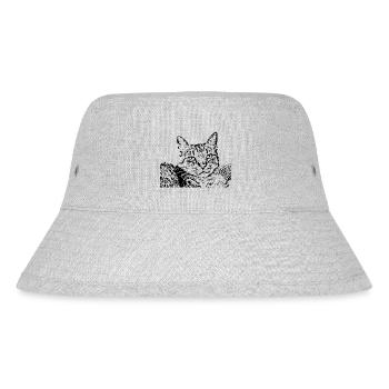 Black Cat Cat Sweet Kitten Christmas Gift - Stanley/Stella Recycled Bucket Hat - heather grey - Front