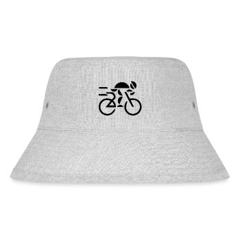 Marathon Triathlon Running joggen Biking Radfahren - Stanley/Stella recycelter Bucket Hat - Grau meliert - Vorne