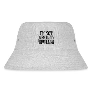hiking travel bug calligraphic backpacking - Stanley/Stella recycelter Bucket Hat - Grau meliert - Vorne