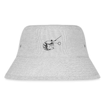 Madame die Garnele - Stanley/Stella recycelter Bucket Hat - Grau meliert - Vorne