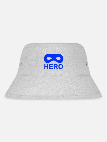 Blue Hero Mask. - Stanley/Stella Recycled Bucket Hat - heather grey