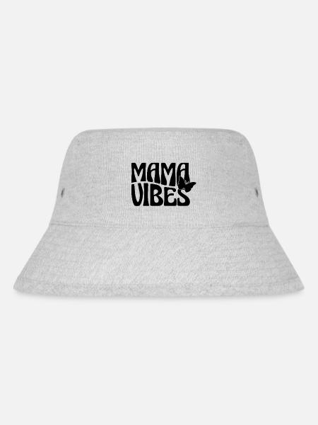 Mama Vibes with butterfly - Stanley/Stella Recycled Bucket Hat - heather grey
