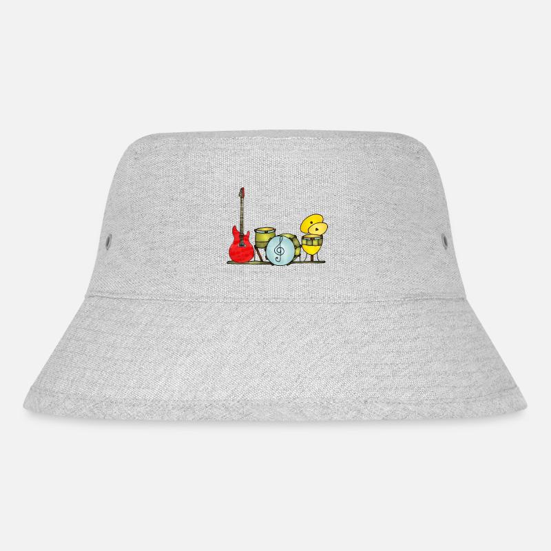 Musikinstrumente - Stanley/Stella recycelter Bucket Hat - Grau meliert