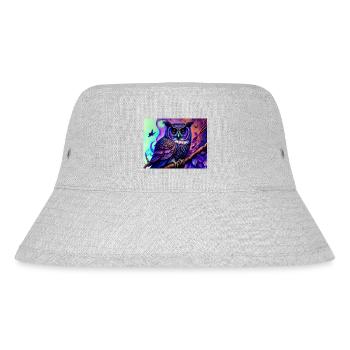 Eule - Stanley/Stella recycelter Bucket Hat - Grau meliert - Vorne