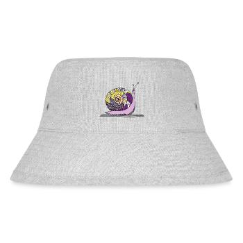 Schnecke - Stanley/Stella recycelter Bucket Hat - Grau meliert - Vorne