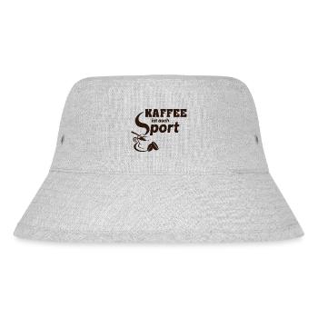 Kaffee ist auch Sport braun - Stanley/Stella recycelter Bucket Hat - Grau meliert - Vorne