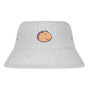 Runder Umhang - Stanley/Stella recycelter Bucket Hat - Grau meliert - Vorne