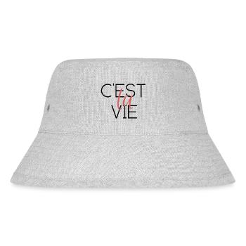 So ist das Leben - Ces‘t la Vie - Stanley/Stella recycelter Bucket Hat - Grau meliert - Vorne