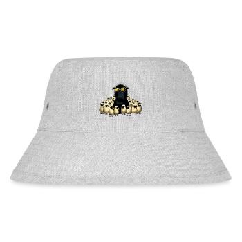 Funny flock of sheep with beer and black sheep - Stanley/Stella Recycled Bucket Hat - heather grey - Front