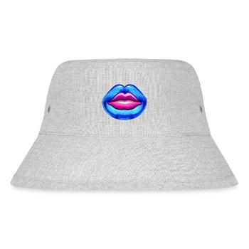 Lippen - Stanley/Stella recycelter Bucket Hat - Grau meliert - Vorne