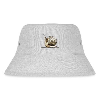 Schnecke - Stanley/Stella recycelter Bucket Hat - Grau meliert - Vorne