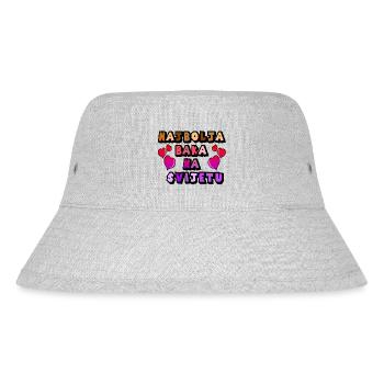 Najbolja Baka baba nana mom Croatia Balkans - Stanley/Stella Recycled Bucket Hat - heather grey - Front