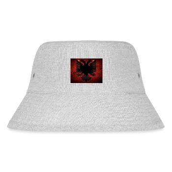 Albanische T-Adler - Stanley/Stella recycelter Bucket Hat - Grau meliert - Vorne