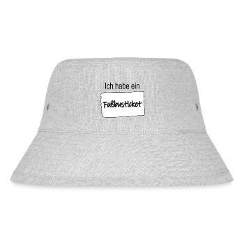 Ich habe ein Fußbusticket - Stanley/Stella recycelter Bucket Hat - Grau meliert - Vorne