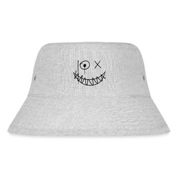 Hahaha grinsekatze - Stanley/Stella recycelter Bucket Hat - Grau meliert - Vorne