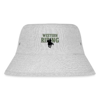 Western Riding Man - Stanley/Stella Recycled Bucket Hat - heather grey - Front