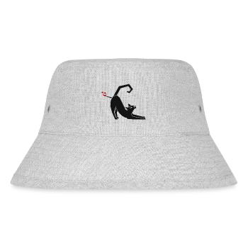 Furzende Katzen - Stanley/Stella recycelter Bucket Hat - Grau meliert - Vorne