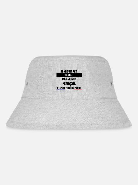 Ich bin nicht perfekt, aber ich bin Franzose - Stanley/Stella recycelter Bucket Hat - Grau meliert