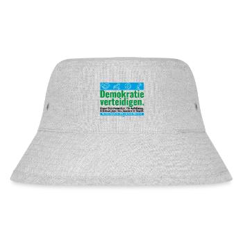 Mimikama Demokratie verteidigen - Stanley/Stella recycelter Bucket Hat - Grau meliert - Vorne