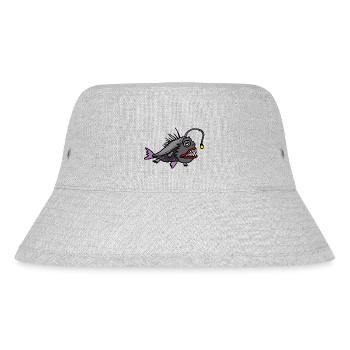 Anglerfisch - Stanley/Stella recycelter Bucket Hat - Grau meliert - Vorne