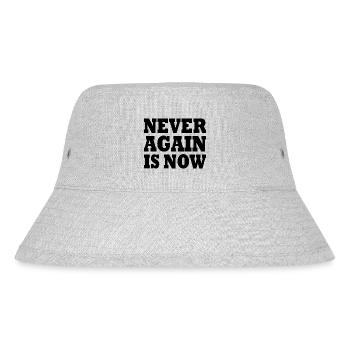 Never again is now - Stanley/Stella recycelter Bucket Hat - Grau meliert - Vorne