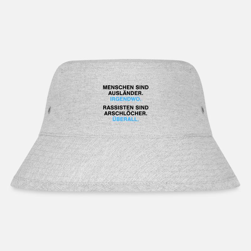Menschen sind Ausländer - Stanley/Stella recycelter Bucket Hat - Grau meliert