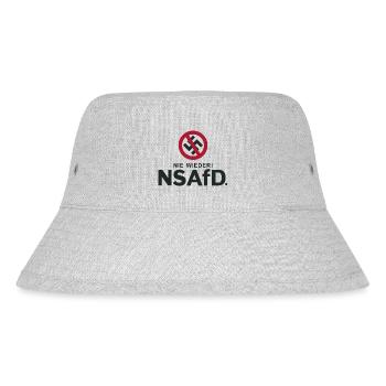 NIE WIEDER DIKTAUR, FCK AFD - Stanley/Stella recycelter Bucket Hat - Grau meliert - Vorne