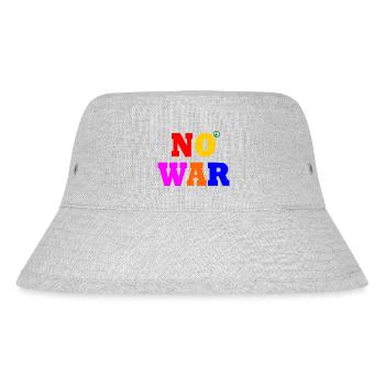 No war - Stanley/Stella recycelter Bucket Hat - Grau meliert - Vorne