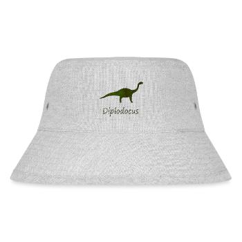 Diplodocus Dinosaurier Dino Geschenkidee - Stanley/Stella recycelter Bucket Hat - Grau meliert - Vorne