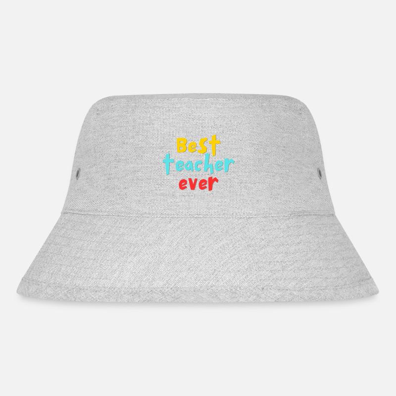 best teacher ever - Stanley/Stella recycelter Bucket Hat - Grau meliert