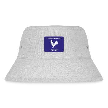 wie ein Hahn im Teig - Stanley/Stella recycelter Bucket Hat - Grau meliert - Vorne