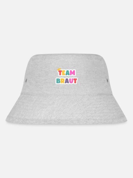 Team Braut! Personalisierbar - Stanley/Stella recycelter Bucket Hat - Grau meliert